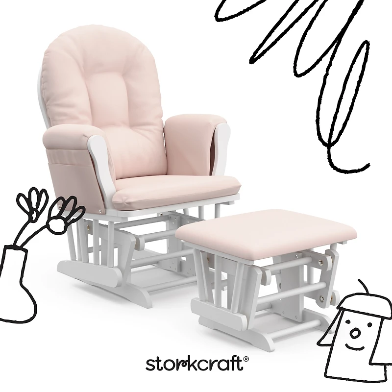 Storkcraft Hoop Glider and Ottoman