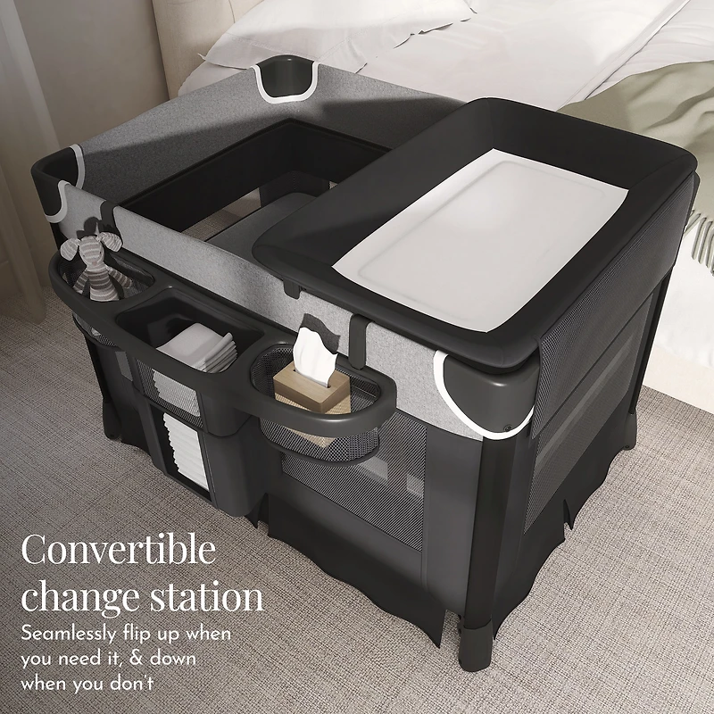 Parc pour bébé Evolur Cozy Cove Deluxe, noir