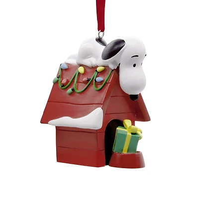 Décoration Hallmark de Noël, Snoopy sur sa niche décorée, Peanuts, cadeaux pour les fans de Peanuts