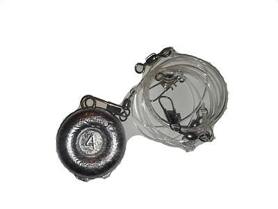 Jiggernaut STR.BS.RIG Jiggernaut Stripped Bass Bottom Hook Rig, 4/0 Hook, 60lb Mono - pas de poids