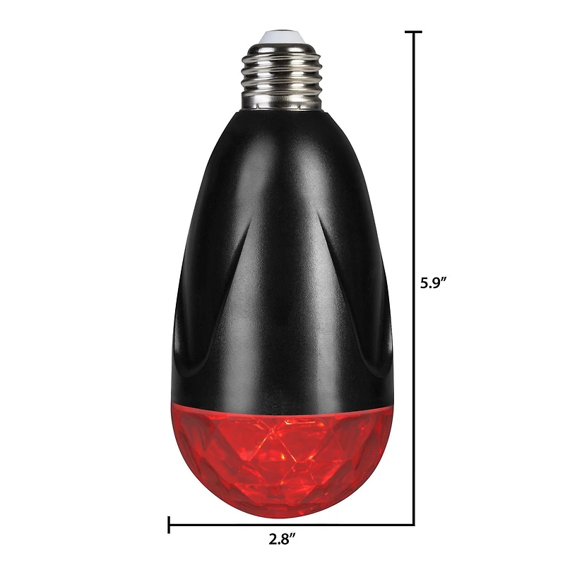 Lightshow Projection Light Bulb-Kaleidoscope (Red)