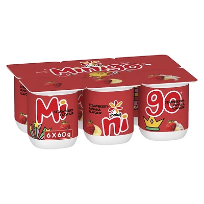 Yop Duo Minigo 2 %, saveurs variées, collations pour enfants 6 x 60g