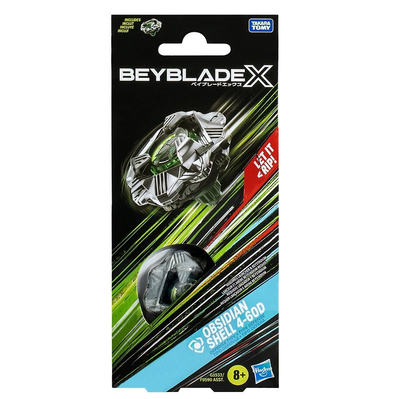Beyblade X Obsidian Shell 4-60D Booster Pack Set