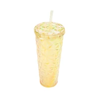 Mainstays Blue Plastic Prismic Textured Tumbler 27 Ounces, 1pc