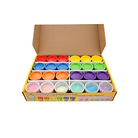 CRAYOLA Pâte à modeler Silly Scents pour la classe, paquet de 24 avec 6 pots néon.
