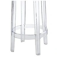 Heavenly Collection Clear Plastic Bar Stool