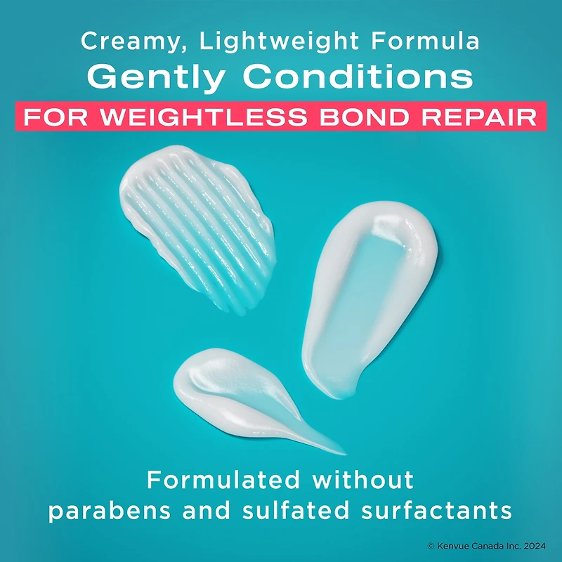 OGX Repair & Protect Bond Protein Repair Conditioner, Lightweight Conditioner Targets Damaged Areas of Hair for Effective Bond Repair, Sulfate-Free Surfactants, 385 mL