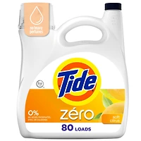 Détergent à lessive liquide Tide Zero, parfum Agrumes doux, technologie CleanScent 3.1L
