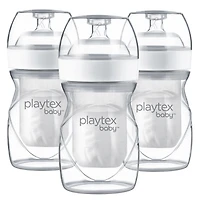 Playtex Baby® Anti-Colic, Reduce Gas, Air Free Nurser Bottle with 15 Pre-Sterilized Disposable Drop-Ins Liners, Closer to Breastfeeding, 4oz Bottles, 3 Count