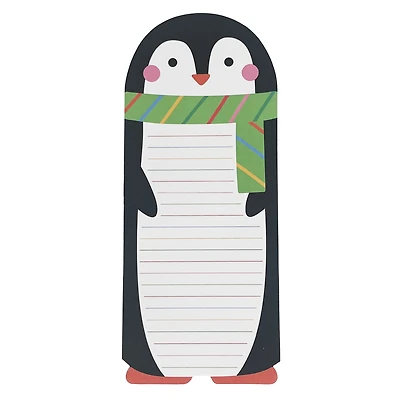 Bloc-notes de Noël avec motif pingouin et écharpe verte, cadeaux de fête