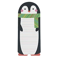 Bloc-notes de Noël avec motif pingouin et écharpe verte, cadeaux de fête