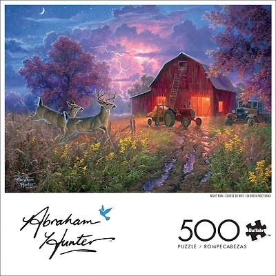 Buffalo Games Night Run 500-Piece 21.25 x 15-inch Interlocking Jigsaw Puzzle for Adults Ages 14+