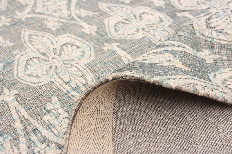 ECARPETGALLERY 4'5" x 6'4" Transitional Collage Handmade Area Rug for Living Room, Dining Room and Bedroom in Grey