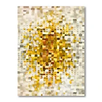 Designart Glam Yellow Explosion Blocks Canvas Wall Art
