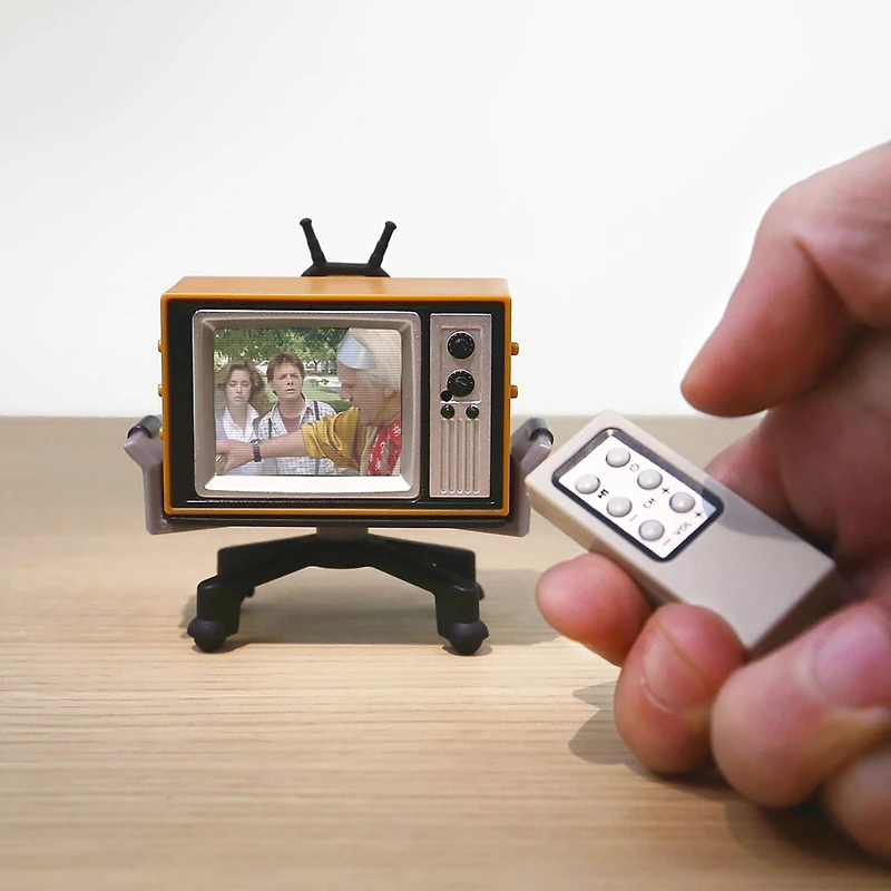 NEW - Tiny TV Classics - Back to the Future Edition- Newest Collectible from Basic Fun - Watch top Back to the Future original movie scenes on a real-working Tiny TV (with working remote)!