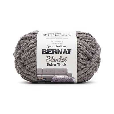 Bernat® Blanket Extra Thick™ #7 Jumbo Polyester Yarn, Dark Gray 21.2oz/600g 72 Yards
