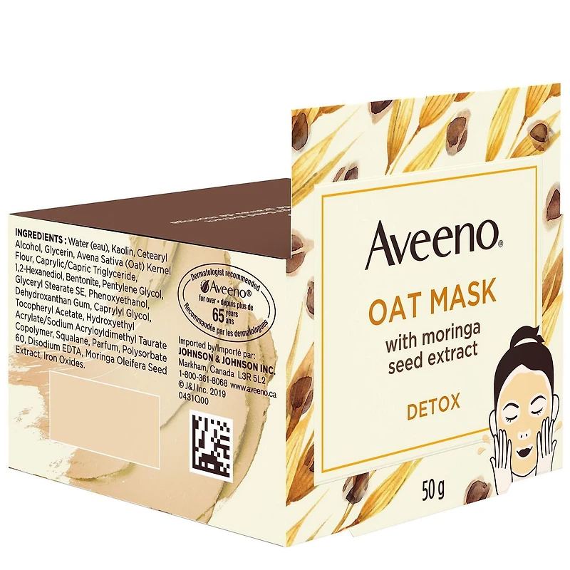 Aveeno Detoxifie Masque à l'avoine, 50 g