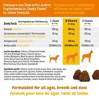 Zesty Paws Immune Peanut Butter Daily Soft Chews Dog Supplement, 60 Soft Chews