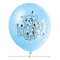 Pokémon Latex Balloons, 12in, 6ct, Measures 12" when inflated