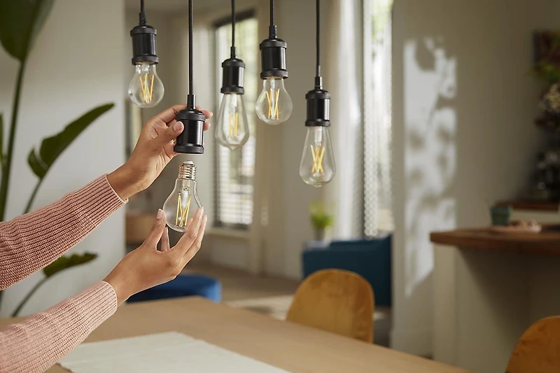 PHILIPS Ampoules LED ST19, 8 W, 75 W, culot moyen, blanc doux, lueur chaude, verre transparent, paquet de 2 Philips DEL ST19