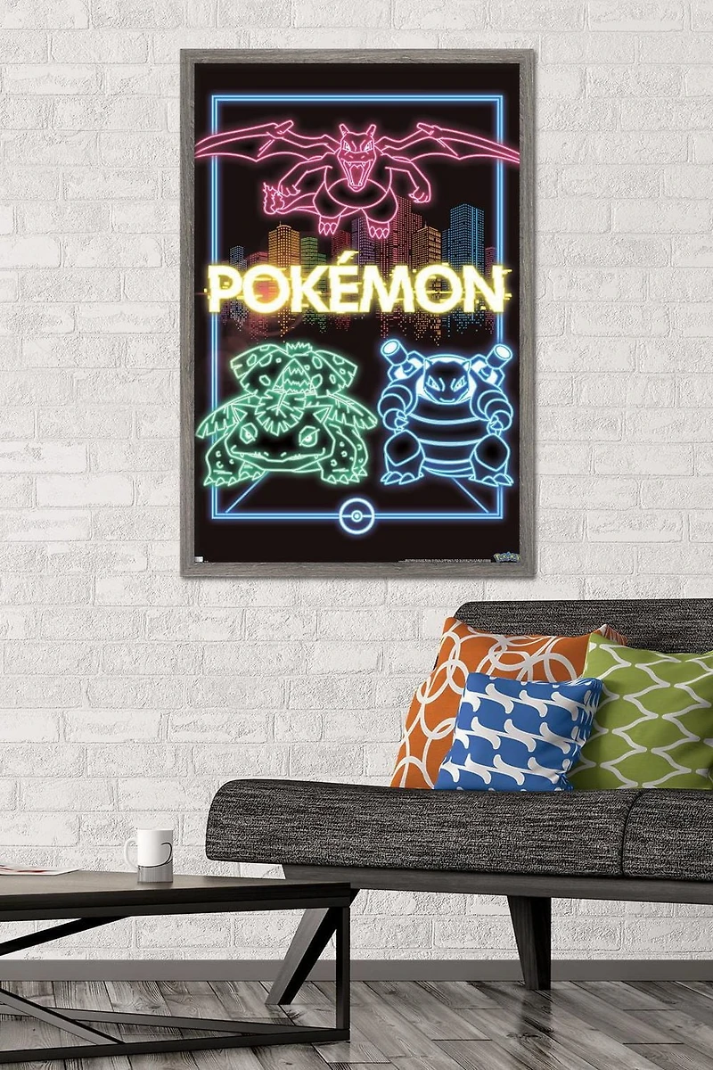 Pokémon - Neon Group Wall Poster