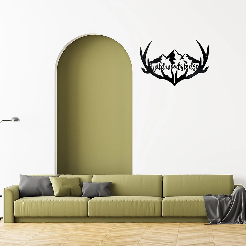 IH Casa Decor Metal Black Wall Decor Wild Woods Lodge
