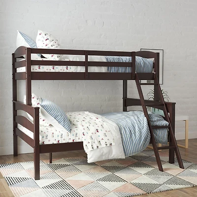 DHP Brady Twin over Full Wood Bunk Bed Frame