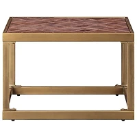 ACME Genevieve End Table in Retro Brown Top Grain Leather