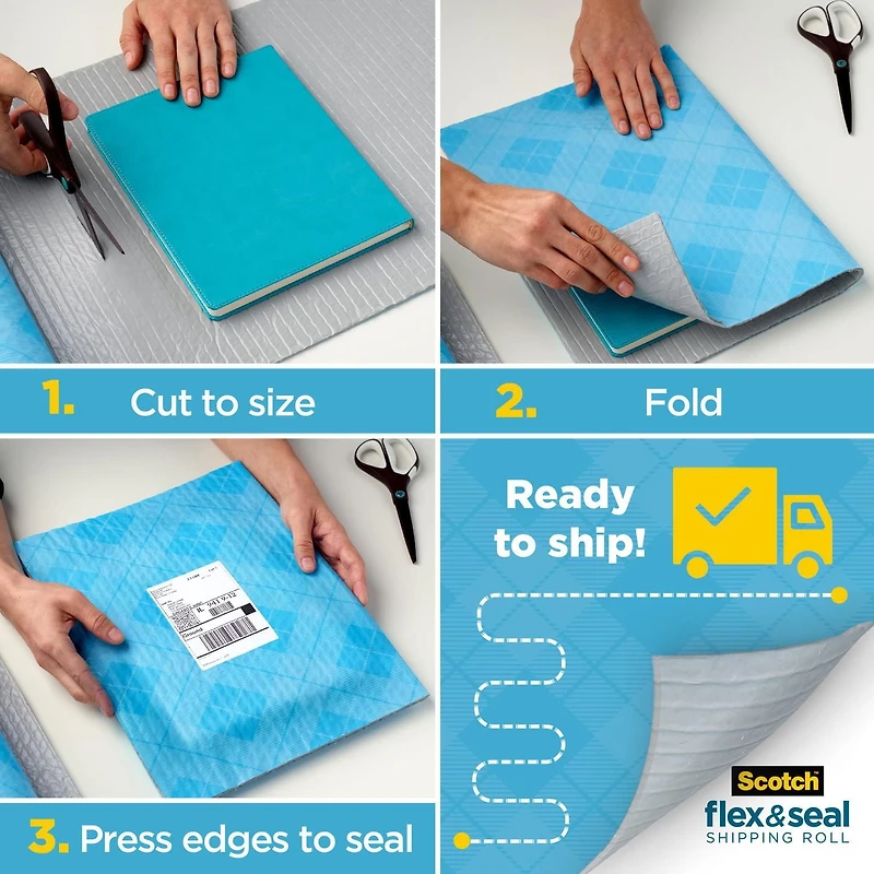 Scotch™ Flex & Seal Shipping Roll FS-1510-EF, 15 in x 10 ft (381 mm x 3.04 m)