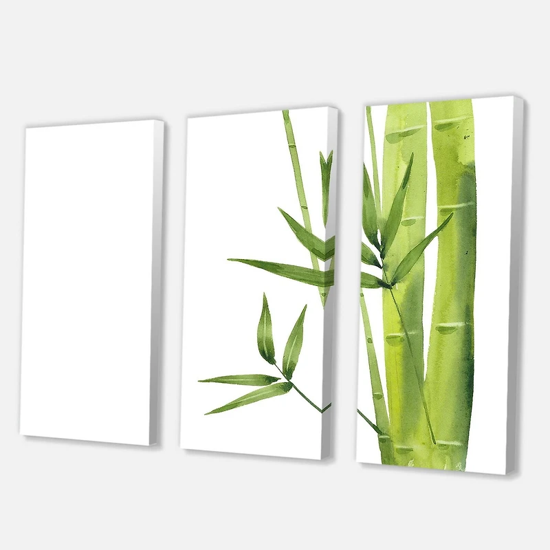 Designart Bamboo Branches In The Forest V Canvas Wall Art