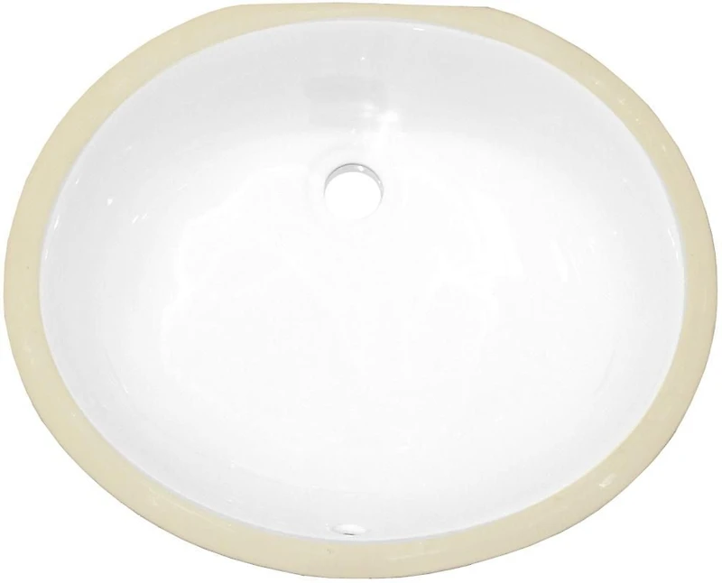 American Imaginations 19.5-in. W CUPC Oval Bathroom Undermount Sink Set In White - Chrome Hardware AI-26829
