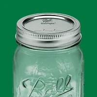 Bocaux Mason Ball avec couvercles et anneaux, ouverture régulière, 473 ml Ensemble de 8