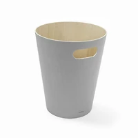 Umbra Woodrow Trash Can 2-Gallon (7.5 L) Capacity,Grey