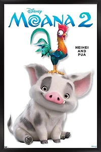 Disney Moana 2 - Heihei and Pua Feature Series Wall Poster