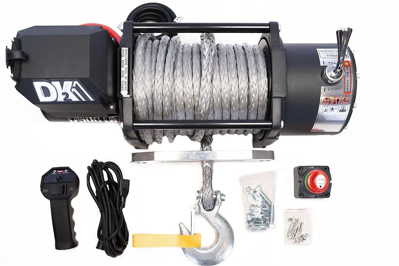 DK2 17,500 lb Premium Electric OEM Winch (Synthetic Rope Included)