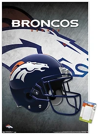 NFL Denver Broncos - Helmet 16 Wall Poster, 22.375" x 34"