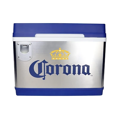 Corona 44-Quart Cruiser Iceless Cooler with Bottle Opener, 12V Travel Fridge, Holds 24 Bottles