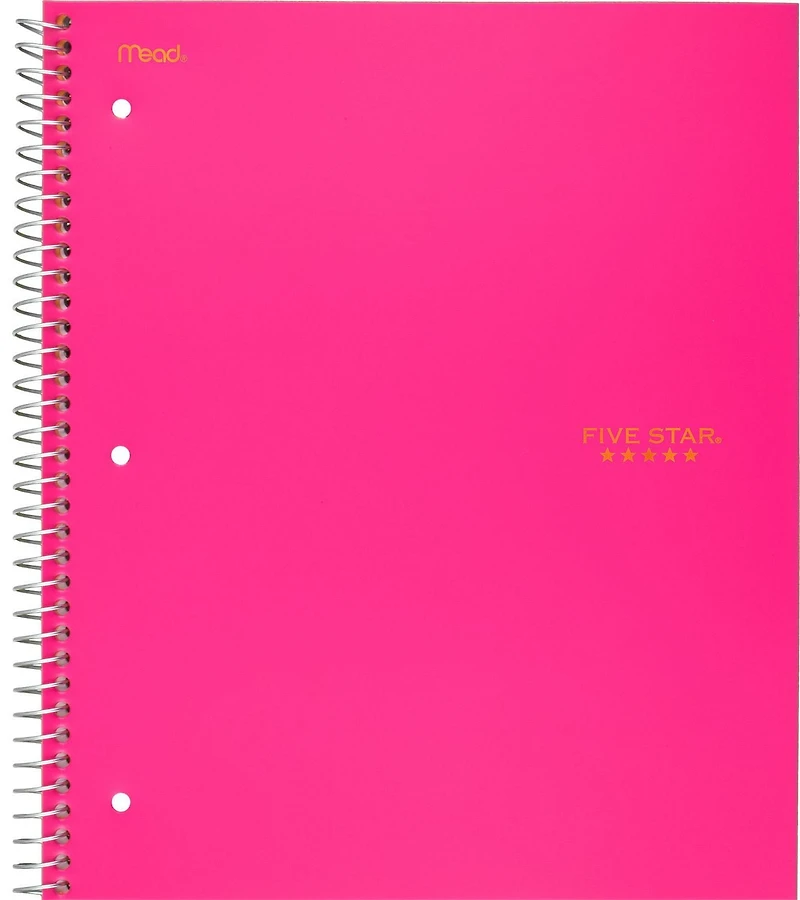 Five Star 1 Subject 200Pg Fash Col Ntbk, 1 Subject Fash Col Ntbk