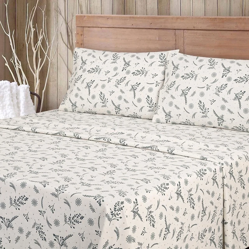 Ensemble de draps en flanelle des Fêtes