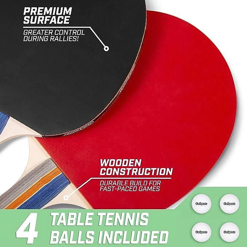 GoSports - Ensemble de jeu de tennis de table intérieur/extérieur de taille moyenne - Rouge