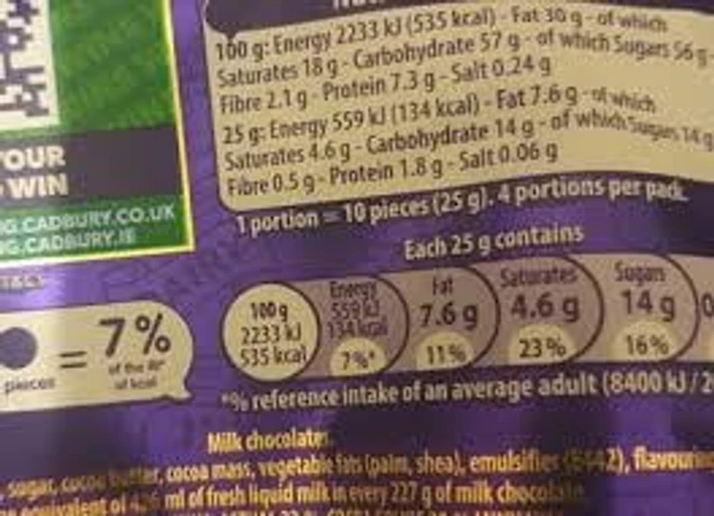 Cadbury Dairy Milk Buttons – Sachet de chocolat au lait 100 g