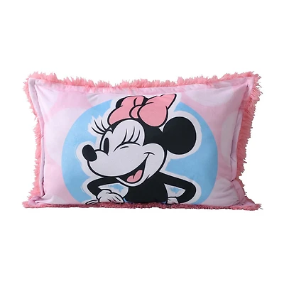 Oreiller géant en fourrure funky pour enfants Disney Minnie Mouse, 20 po x 30 po