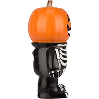 12” Lighted Blow Mold-Pumpkin Skeleton Kid (WM CA)