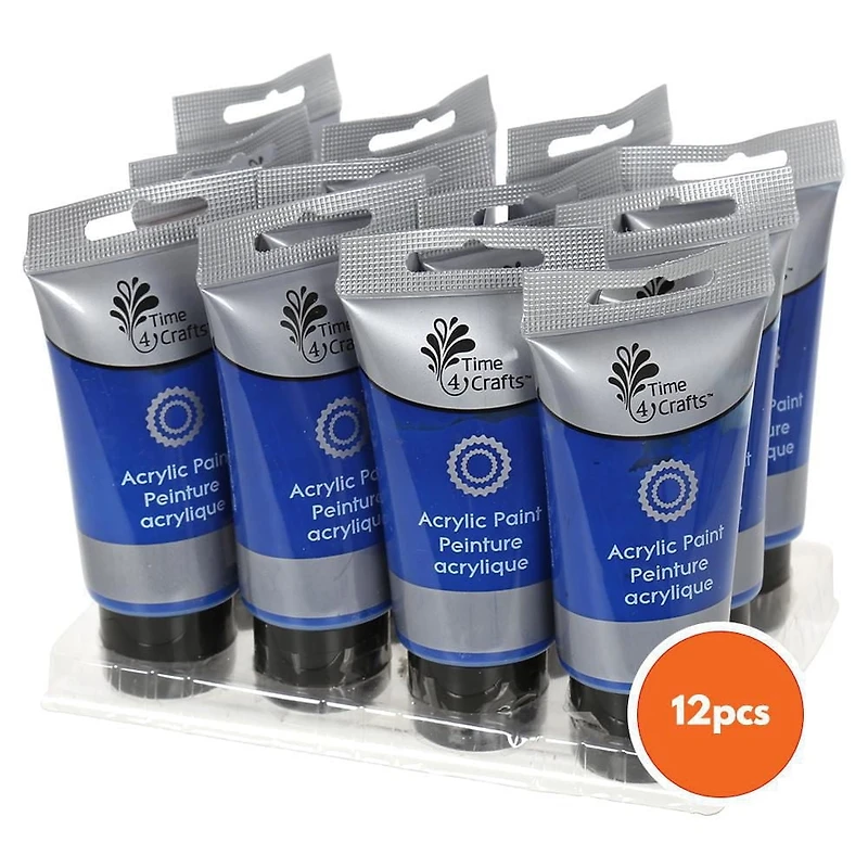 Time 4 Crafts 12-Piece 75ml Acrylic Paint Tube Set