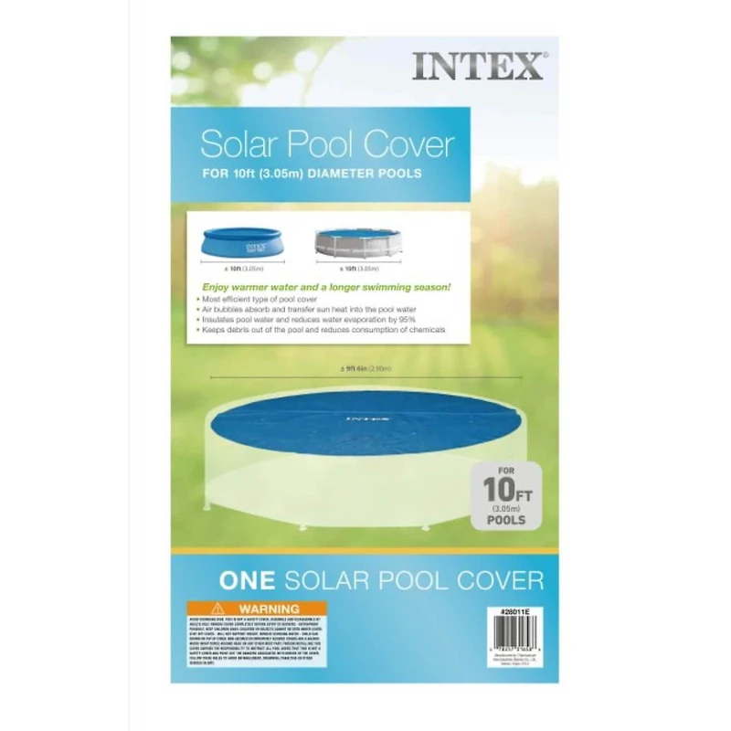 Couverture de piscine solaire Intex 10 pieds, âge : adulte