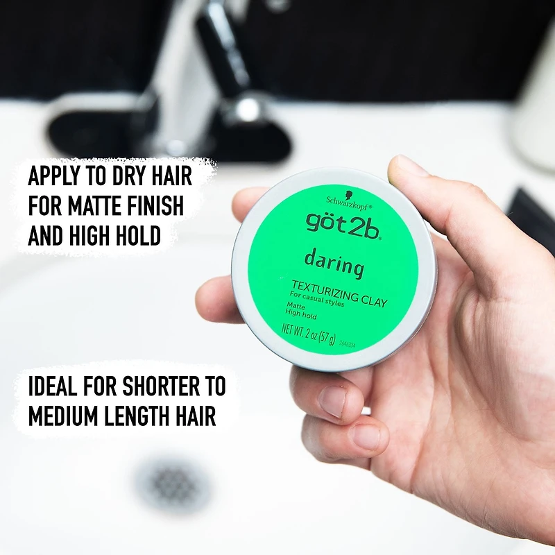 Schwarzkopf Göt2b Texturizing Clay Daring for Casual Styles 57 g, got2b Daring Texturizing Clay