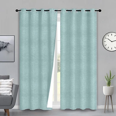 Safdie & Co. Rideau Tissé Obscurissant 54X84L Aqua Brique