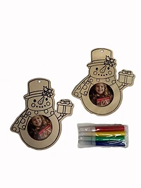 Holiday Time DIY Snowman Frame Ornament