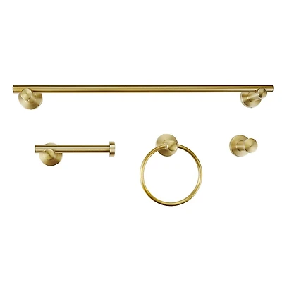 Ensemble d’accessoires de salle de bain laiton mat de 4 pièces Napoli, 91009106