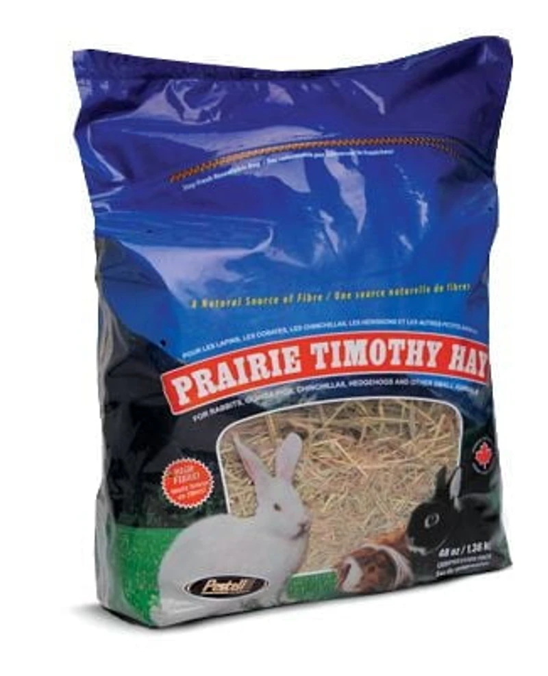 Pestell Foin Timothy de Prairie Nourriture d'animaux de petite taille, 48 oz Aide à maintenir une bonne santé gastro-intestinal et dentaire en raison de sa haute teneur en fibres et sa faible teneur de protéines et calcium.
